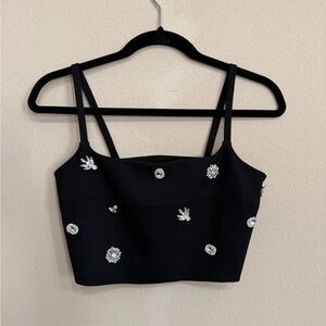 Maje Lifly Black Embellished Women's Crop Top